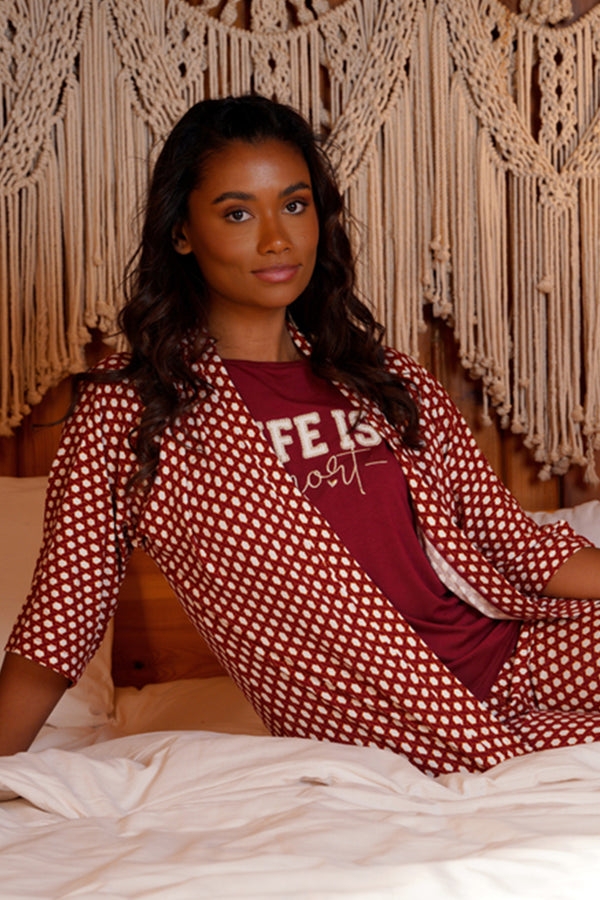 S25 J&A Grid 8121 Pyjama & Robe