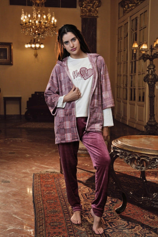 W26 J&A Shiny Checkers 9140 Pyjama 3P