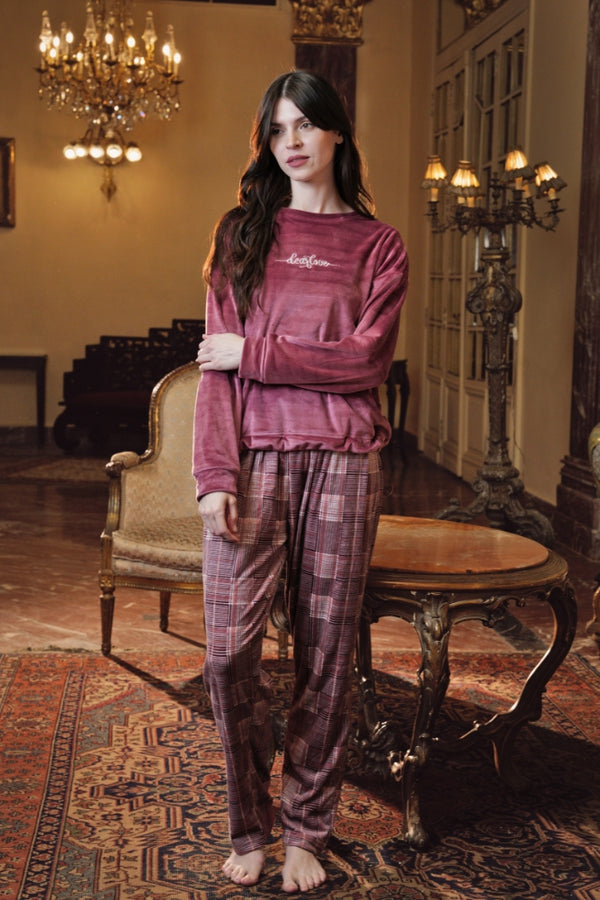 W26 J&A Shiny Checkers 9144 Pyjama